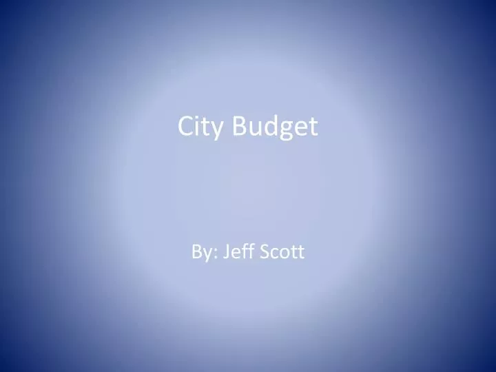 city budget