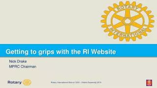 Getting to grips with the RI Website