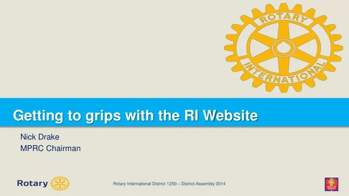 getting to grips with the ri website