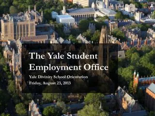 the yale student employment office