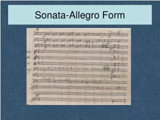 Sonata-Allegro Form