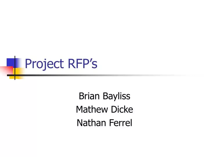 project rfp s