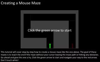 Creating a Mouse Maze