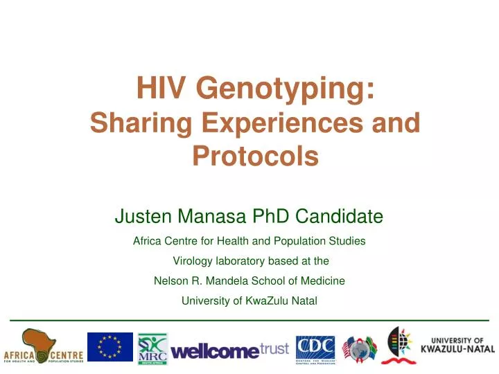 hiv genotyping sharing experiences and protocols