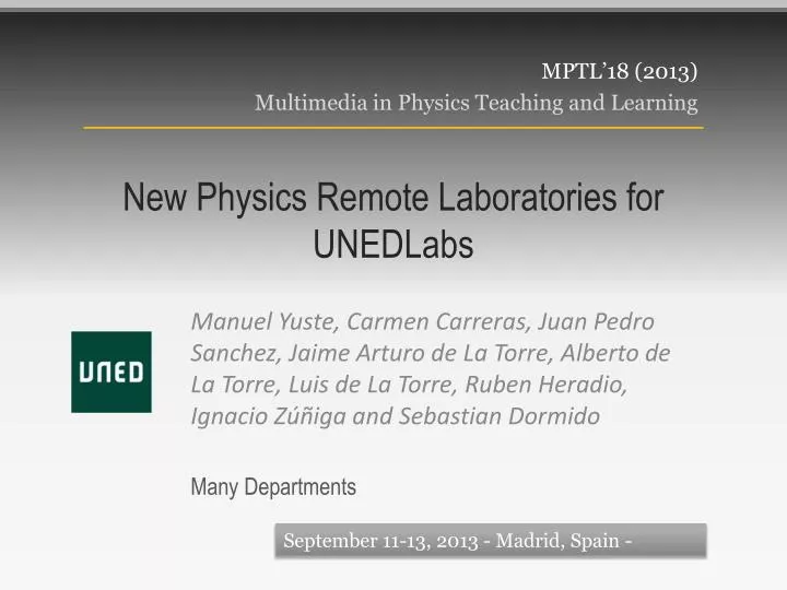 new physics remote laboratories for unedlabs