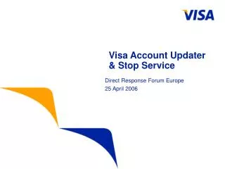Visa Account Updater &amp; Stop Service