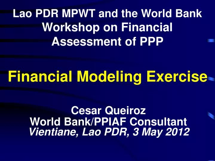 financial modeling exercise