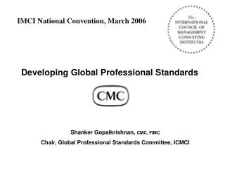 Developing Global Professional Standards