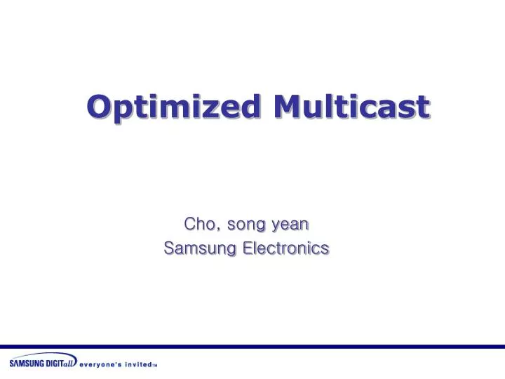 optimized multicast