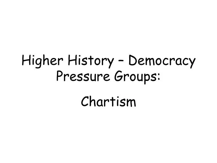 higher history democracy pressure groups