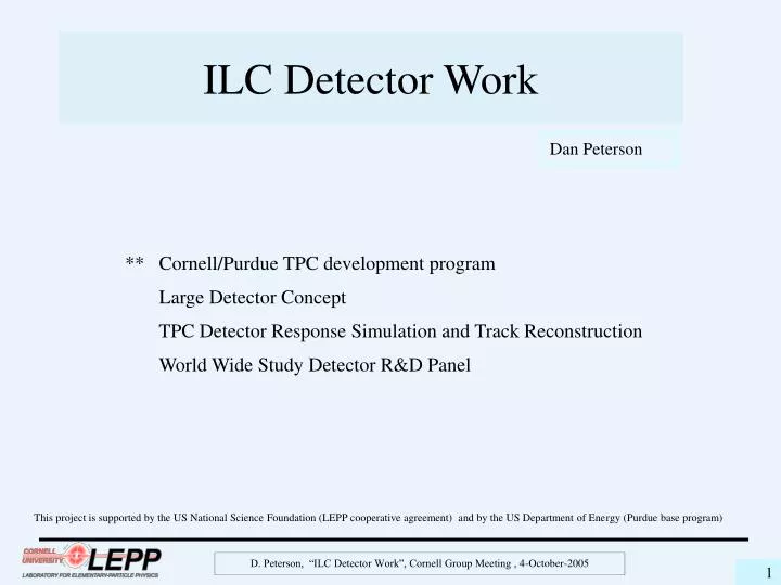 ilc detector work