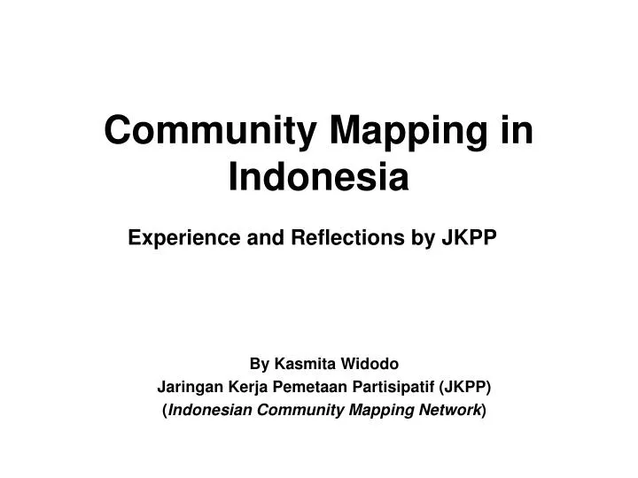 community mapping in indonesia