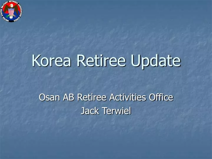 korea retiree update