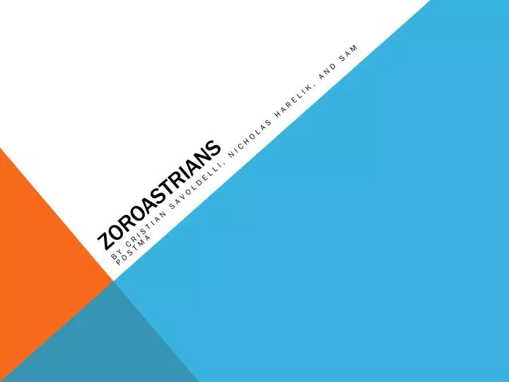 zoroastrians