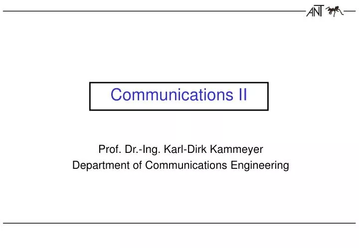 communications ii