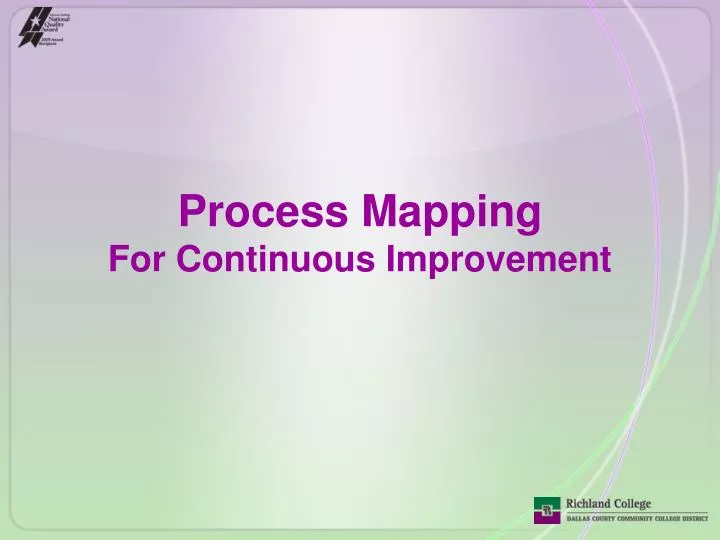 process mapping for continuous improvement