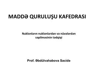madd qurulu u kafedrasi