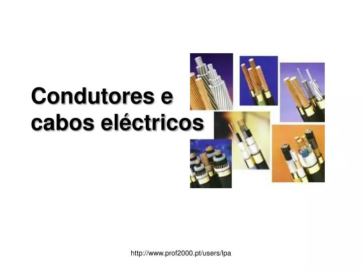 condutores e cabos el ctricos