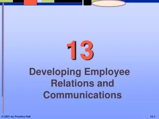 Developing Employee Relations and Communications