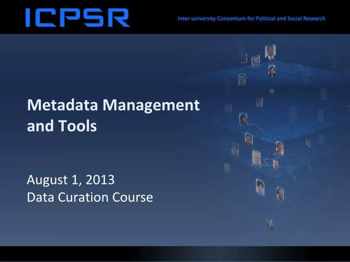 metadata management and tools