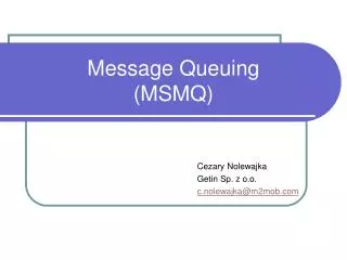 message queuing msmq
