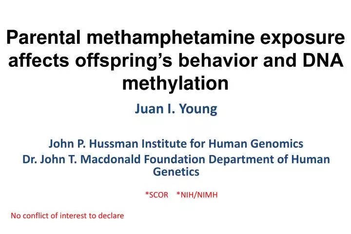parental methamphetamine exposure affects offspring s behavior and dna methylation