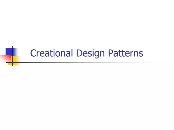creational design patterns