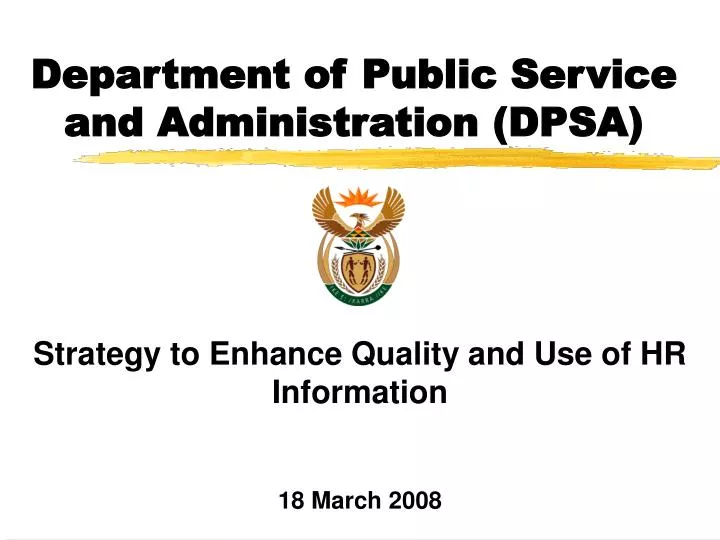 department of public service and administration dpsa