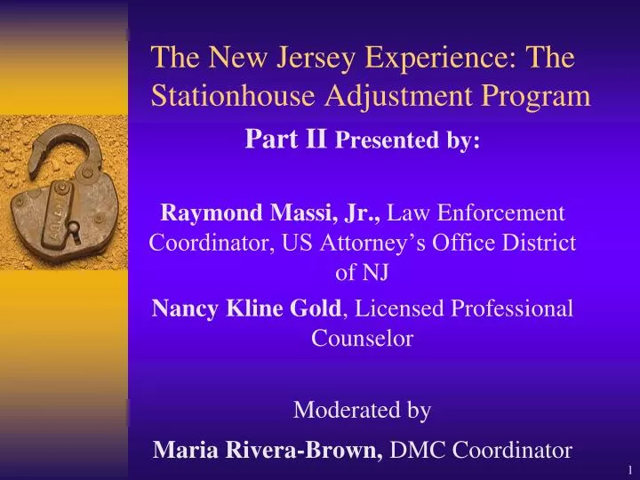 the new jersey experience the stationhouse adjustment program