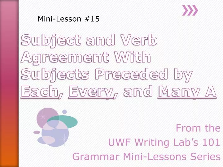 from the uwf writing lab s 101 grammar mini lessons series