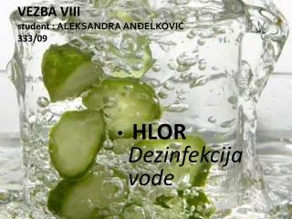 vezba viii student aleksandra an elkovi 333 09