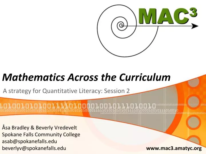 mathematics across the curriculum