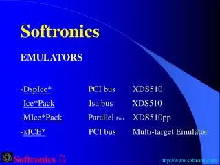 Softronics EMULATORS - DspIce* PCI bus XDS510