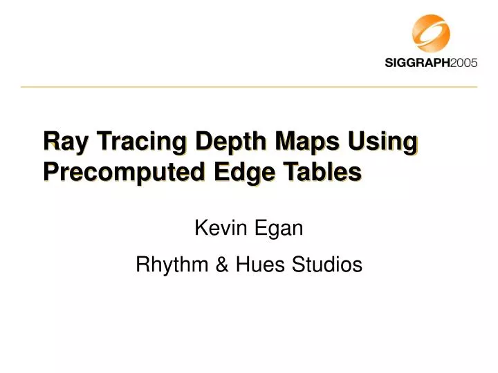 ray tracing depth maps using precomputed edge tables