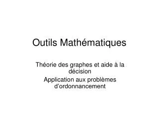 outils math matiques