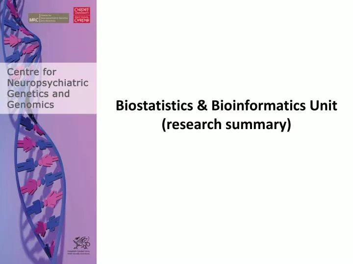 biostatistics bioinformatics unit research summary