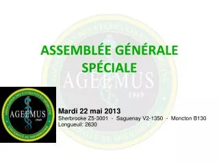 assembl e g n rale sp ciale