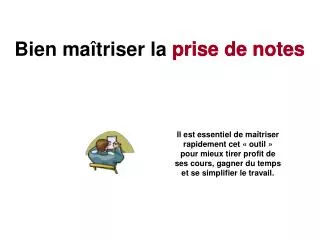 bien ma triser la prise de notes