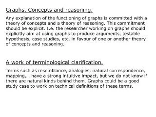 Graphs, Concepts and reasoning.