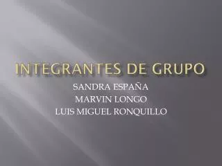 integrantes de grupo
