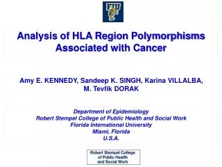 Analysis of HLA Region Polymorphisms Associated with Cancer