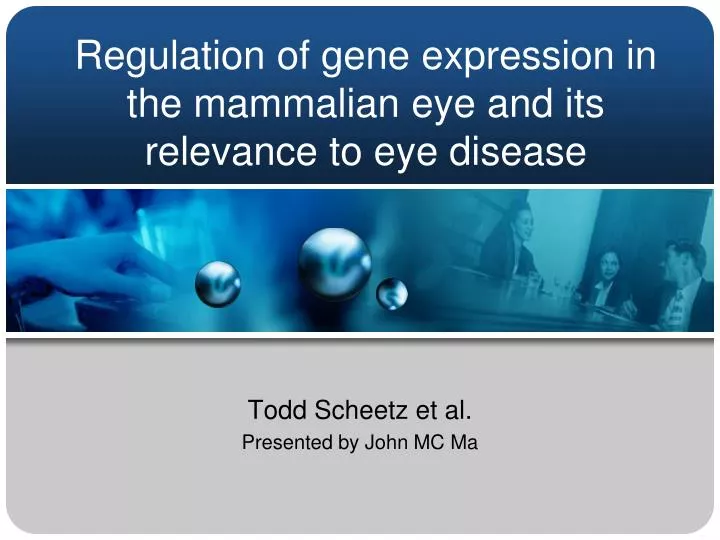 regulation of gene expression in the mammalian eye and its relevance to eye disease
