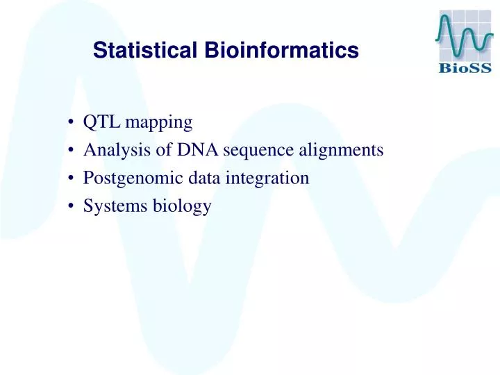 statistical bioinformatics