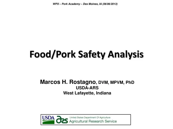 food pork safety analysis