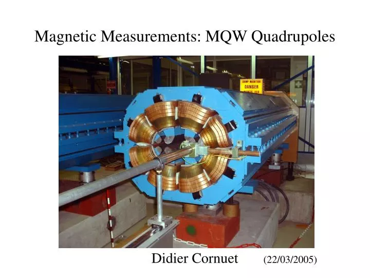magnetic measurements mqw quadrupoles