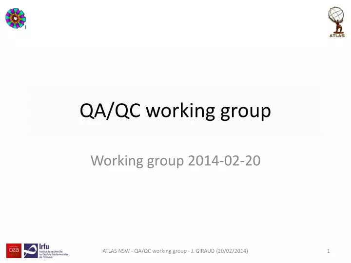 qa qc working group