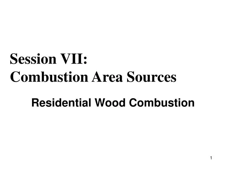 residential wood combustion