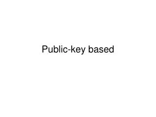 Public-key based