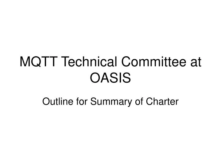 outline for summary of charter
