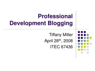 Professional Development Blogging